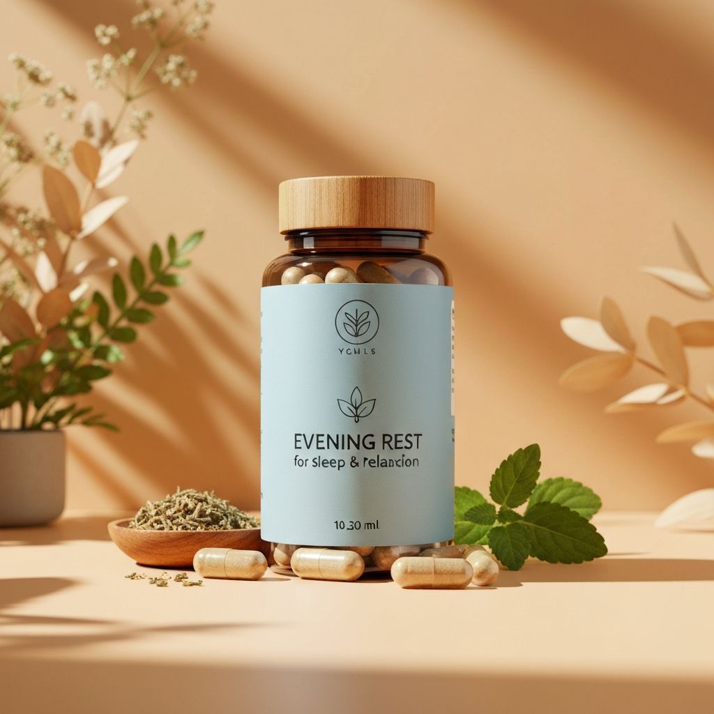 Evening wellness complex designed to support calm relaxation and restful practices